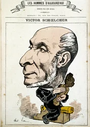 Disegno umoristico su Victor Schoelcher e l