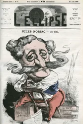 Jules Noriac (1827-1882), scrittore, critico e giornalista francese. Copertina in "L