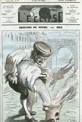 Bruciamo zucchero, una caricatura del ritiro delle truppe tedesche dalla Francia secondo il Trattato di Francoforte del 16 settembre. Copertina in 