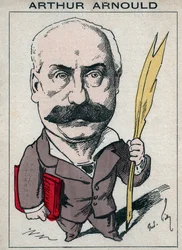 Ritratto di Arthur Arnould (1833-1895), giornalista e politico francese, partecipò attivamente alla Comune di Parigi - Caricatura di André Gill in 