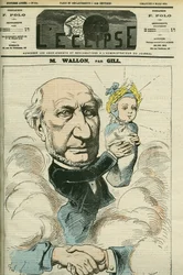 Ritratto di Henri Wallon (1812-1904), storico e politico francese, considerato il padre della Repubblica. Copertina in "L