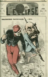 Scarpe nazionali, Otto von Bismarck (1815-1898) scambia i suoi stivali con gli zoccoli della Mosella. Copertina di «L