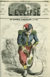 Il caporale abituale, un soldato che coltiva un giardino nel campo di Chalons. Copertina in 