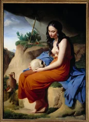 Maddalena. Santa Maria Maddalena in meditazione. Dipinto di Victor Orsel (1795-1850)