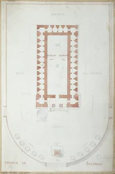 Piano del Tempio di Salomone a Gerusalemme, metà XIX secolo