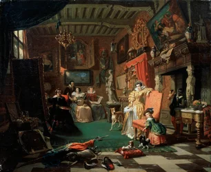 Sir Anthonis van Dyck che dipinge un ritratto, 1853