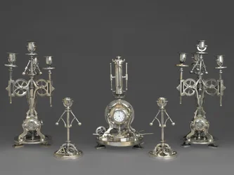 Garniture di Orologi in Cinque Pezzi, c.1880