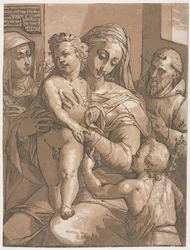 Vergine e Bambino con San Giovanni, Santa Caterina da Siena e San Francesco, 1585
