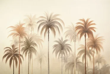 Serena piantagione di palme