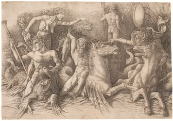 La battaglia degli dei del mare, metà sinistra