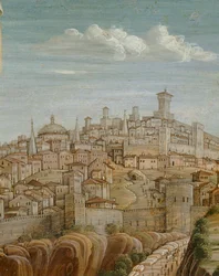 La Crocifissione. Pannello centrale della predella per la ...