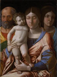 La Sacra Famiglia con un santo, 1495