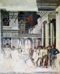Trasporto del corpo decapitato di San Cristoforo, (dettaglio) dal Martirio di San Cristoforo