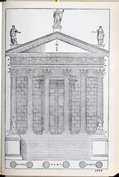 Elevazione del Tempio di Nimes, illustrazione da una copia facsimile di 