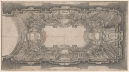 Architettura illusionistica per la volta di Sant