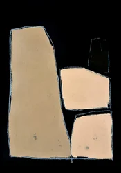 Beige e nero: forme astratte