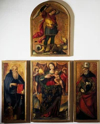 Polittico con Madonna e Santi, di Andrea Sabatini da Salerno