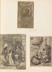 Testa di Cristo, Vergine e Bambino con Santa Caterina ca. 1550