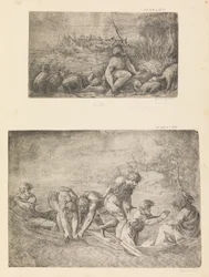 Mosè e il roveto ardente, la pesca miracolosa, ca. 1544-48