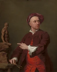 John Michael Rysbrack modella la sua statua in terracotta di Ercole
