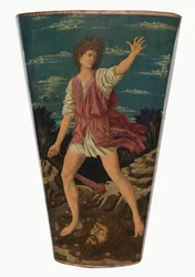 Davide con la testa di Golia, 1450-1455 ca. (tempera su pelle su tavola)