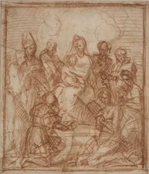 Madonna in trono con Bambino e otto santi (studio di composizione)