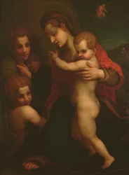 Madonna col Bambino, San Giovanni e due Angeli