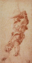 Figura maschile; disegno di Andrea del Sarto. Gabinetto dei Disegni e delle Stampe, Galleria degli Uffizi, Firenze