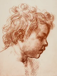 Studio per la testa di San Giovanni (bambino) della Sacra Famiglia