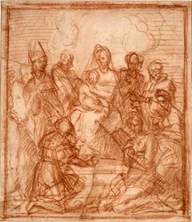 Madonna in trono con Bambino e otto santi (studio di composizione)