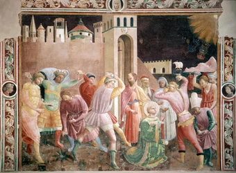 Lapidazione di Santo Stefano Affresco di Andrea di Giusto (attivo intorno al 1424-1450) 1430-1450 Cattedrale di Prato, Cappella dell
