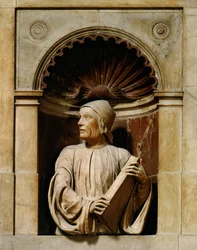 Busto del filosofo Marsilio Ficino, fondatore dell