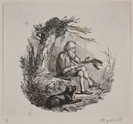 Mendicante sotto un salice