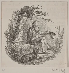 Mendicante sotto un Salice