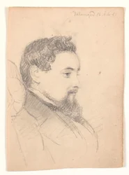 Ritratto maschile, profilo verso destra