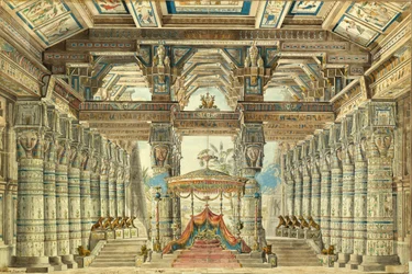 Scenografia per il balletto Cesare in Egitto di G. Haendel, 1834