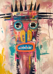 Volto colorato con graffiti