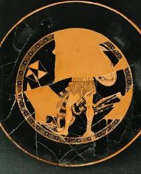 Guerriero greco e soldato persiano ferito ...