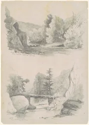Sotto il salto del cerbiatto, Monti Catskill; e sopra il ponte