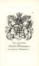 Stemma e cresta del nobile Charles Edward Montagu