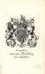 Stemma e cresta del nobile Charles FitzRoy, 2° Duca di Grafton