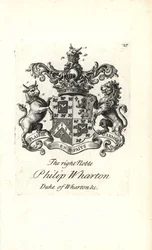 Stemma e cresta del nobile Philip Wharton