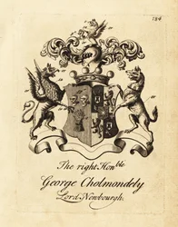 Stemma del Onorevole George Cholmondely, Lord Newbourgh, 2° Conte di Cholmondeley