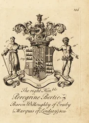 Stemma del Onorevole Peregrine Bertie, Barone Willoughby di Eresby, Marchese di Lindsay, 2° Duca di Ancaster e Kesteven