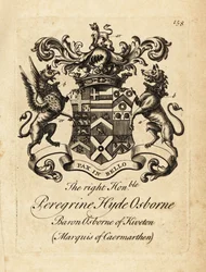 Stemma del Diritto Onorevole Peregrine Hyde Osborne, 2º Duca di Leeds, Visconte Osborne, Conte di Danby, Marchese di Carmarthen