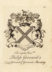 Stemma del Onorevole Philip Gerrard, Lord Gerrard di Gerrards Bromley, 7° Barone Gerard