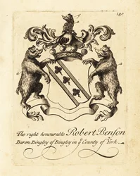 Stemma del Diritto Onorevole Robert Benson, Barone Bingley di Bingley nella Contea di York