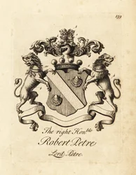 Stemma del Diritto Onorevole Robert Petre, Lord Petre, 8º Barone Petre
