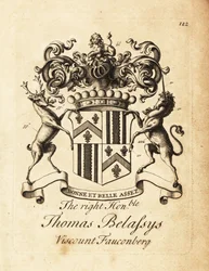 Stemma del Diritto Onorevole Thomas Belasyse, Conte di Fauconberg o Thomas Belassys, Visconte di Fauconberg (1699-1774)