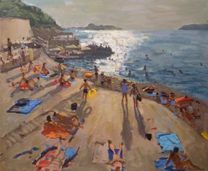 Pomeriggio in riva al mare, Croazia, 2014 (olio su tela)